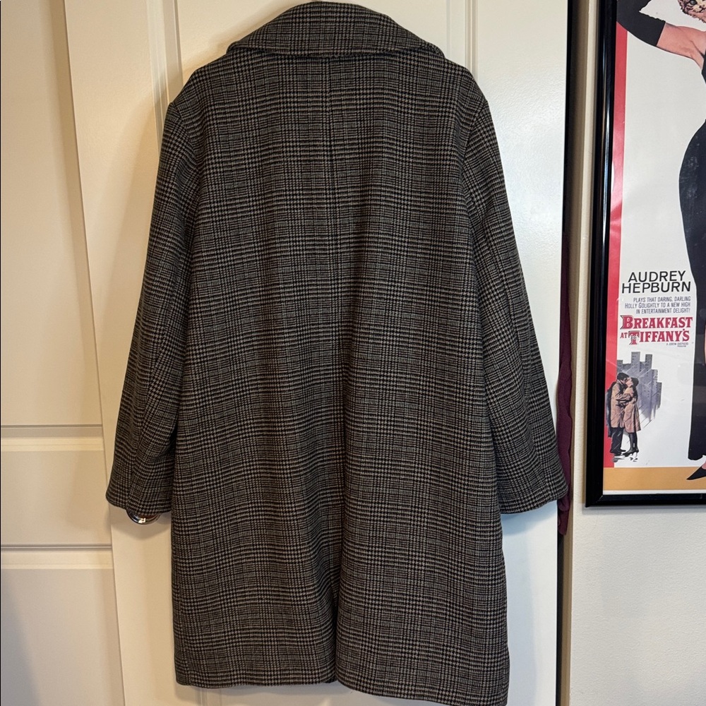 Abercrombie & Fitch Gray Plaid Trench Coat - Picture 7 of 13